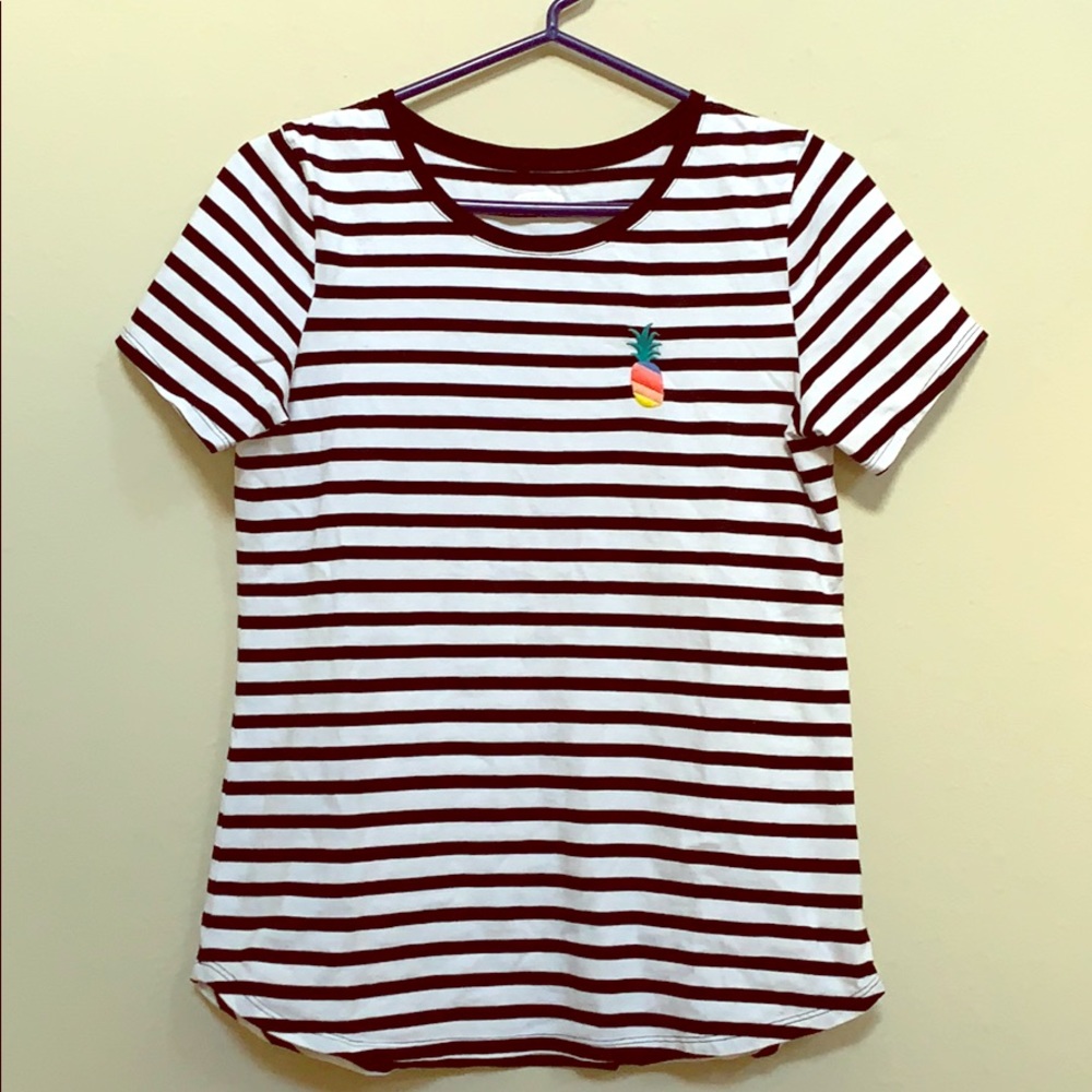 Old navy Striped pineapple tee